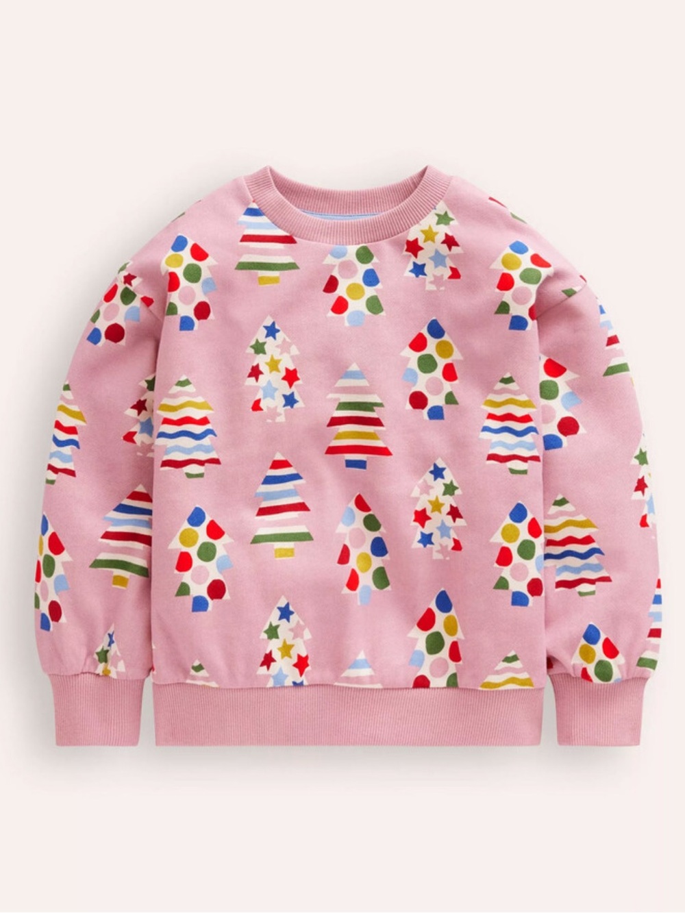 Mini Boden Holiday Tree Print Sweatshirt